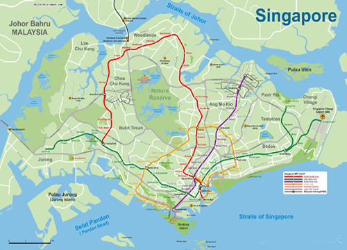 Singapore city map illustration
